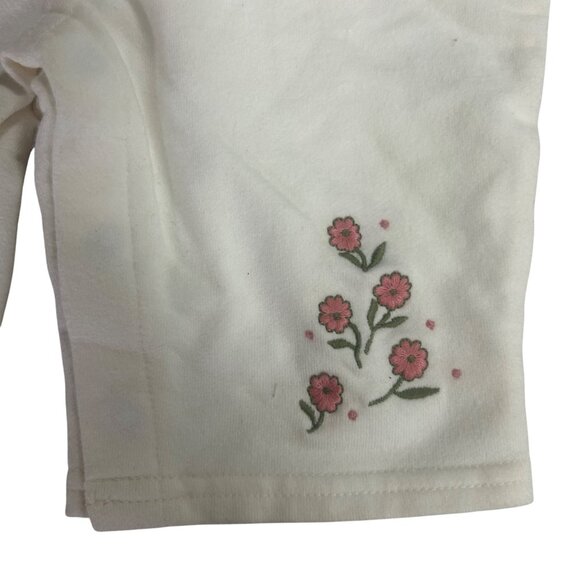 Baby Gap Vintage Overalls 0-3 Months White with Flowers NWT - Picture 3 of 11
